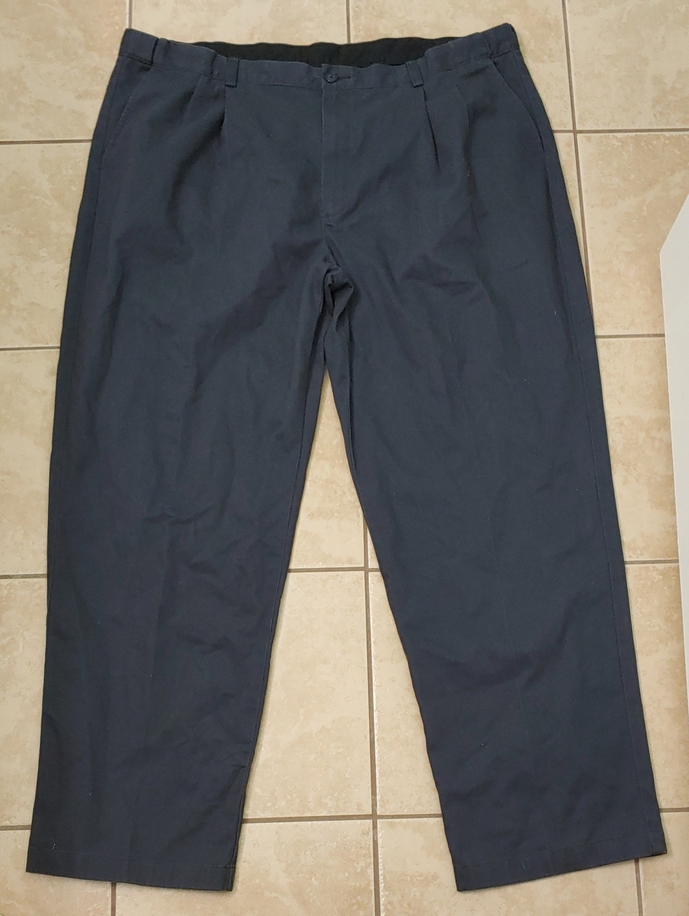 Vintage L.L. Bean Comfort Waist Chino Men's Dark Blue Pants Size 44x32